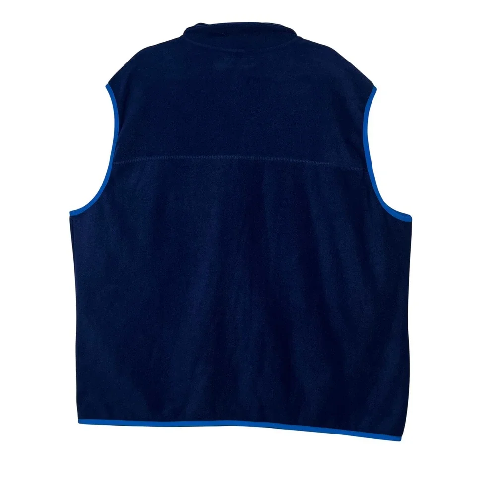 Crown & Ivy Fleece‎ Vest Mens Navy Blue Full Zip Sleeveless Jacket NEW Size XXL